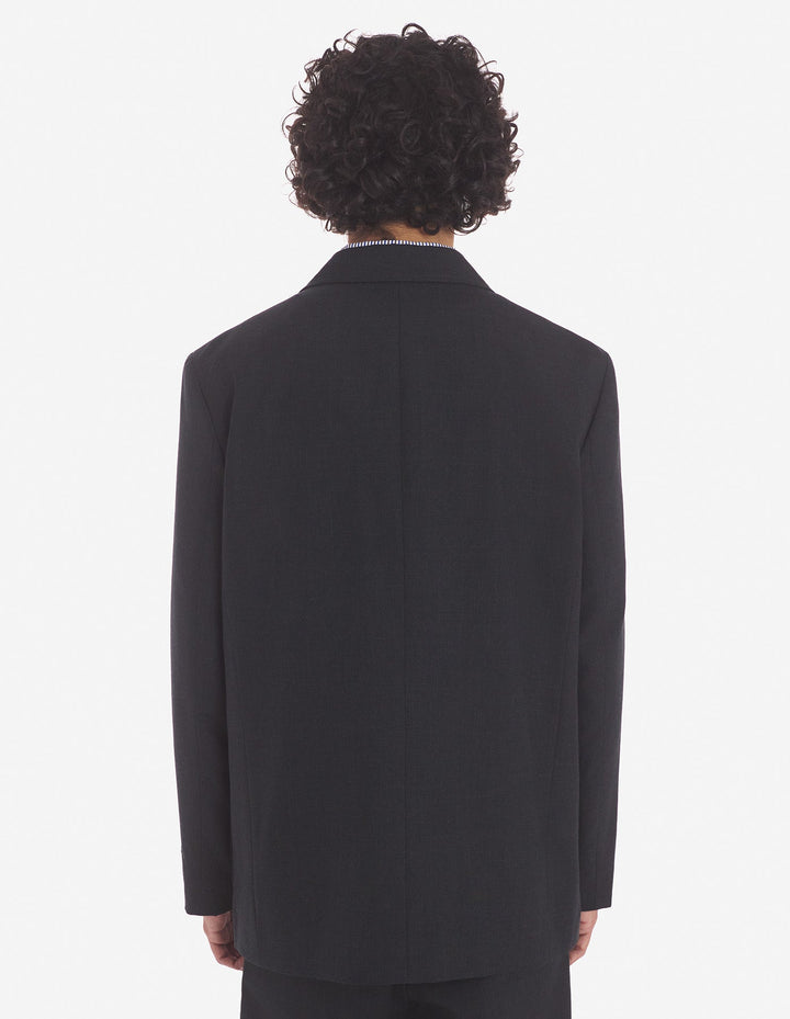 CASUAL SINGLE-BREASTED JACKET IN LIGHT TECHNICAL WOOL