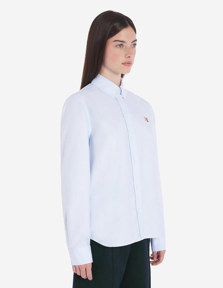 BUTTON-DOWN CLASSIC SHIRT WITH INSTITUTIONAL FOX HEAD PATCH IN OXFORD