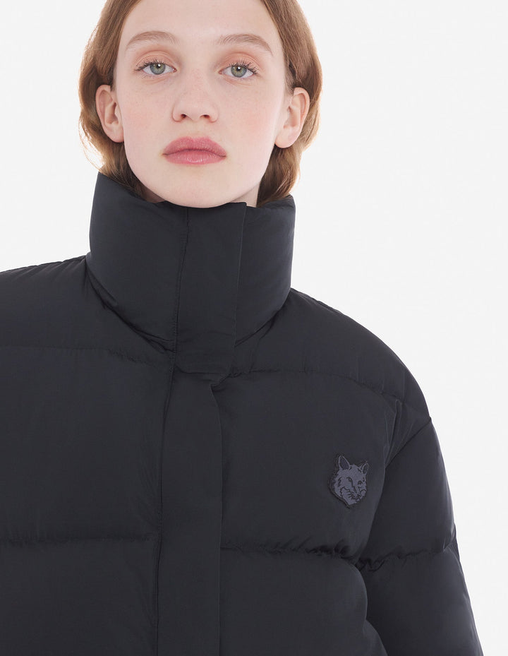 CROPPED PUFFER IN NYLON WITH BOLD FOX HEAD PATCH