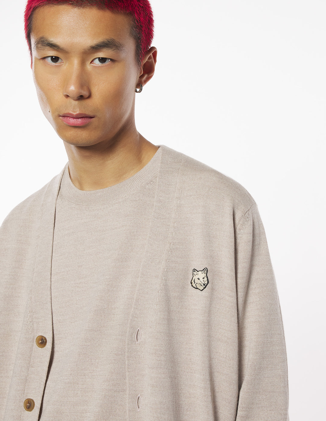 BOLD FOX HEAD PATCH REGULAR CARDIGAN