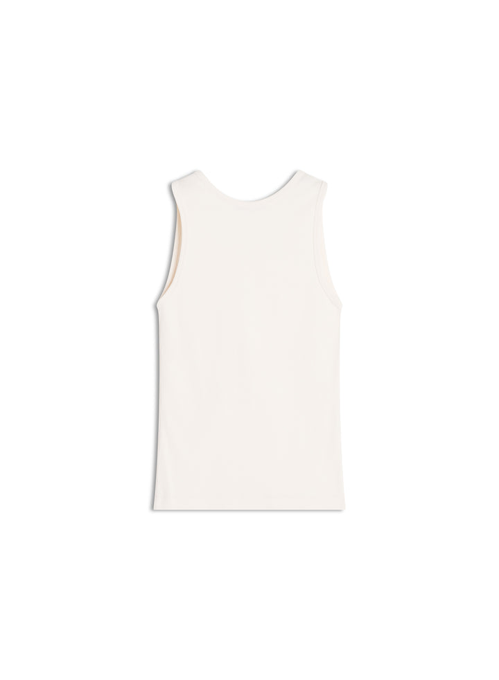 TONAL BABY FOX PATCH RIBBED TANK TOP