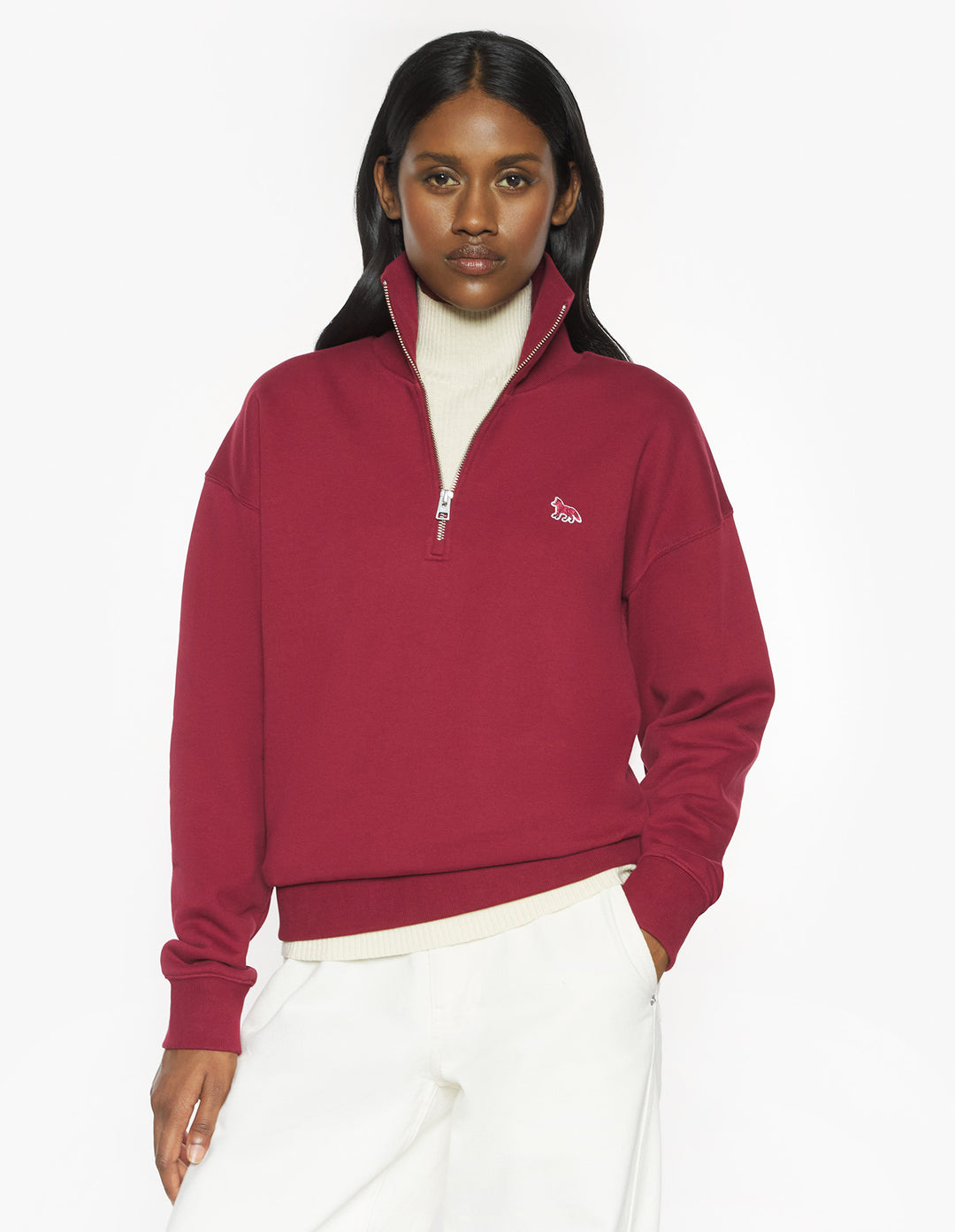 BABY FOX HALF ZIP SWEATSHIRT