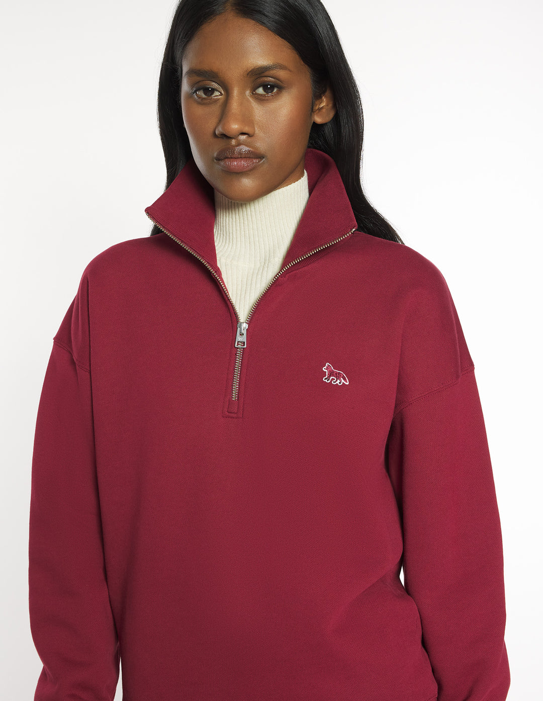 BABY FOX HALF ZIP SWEATSHIRT