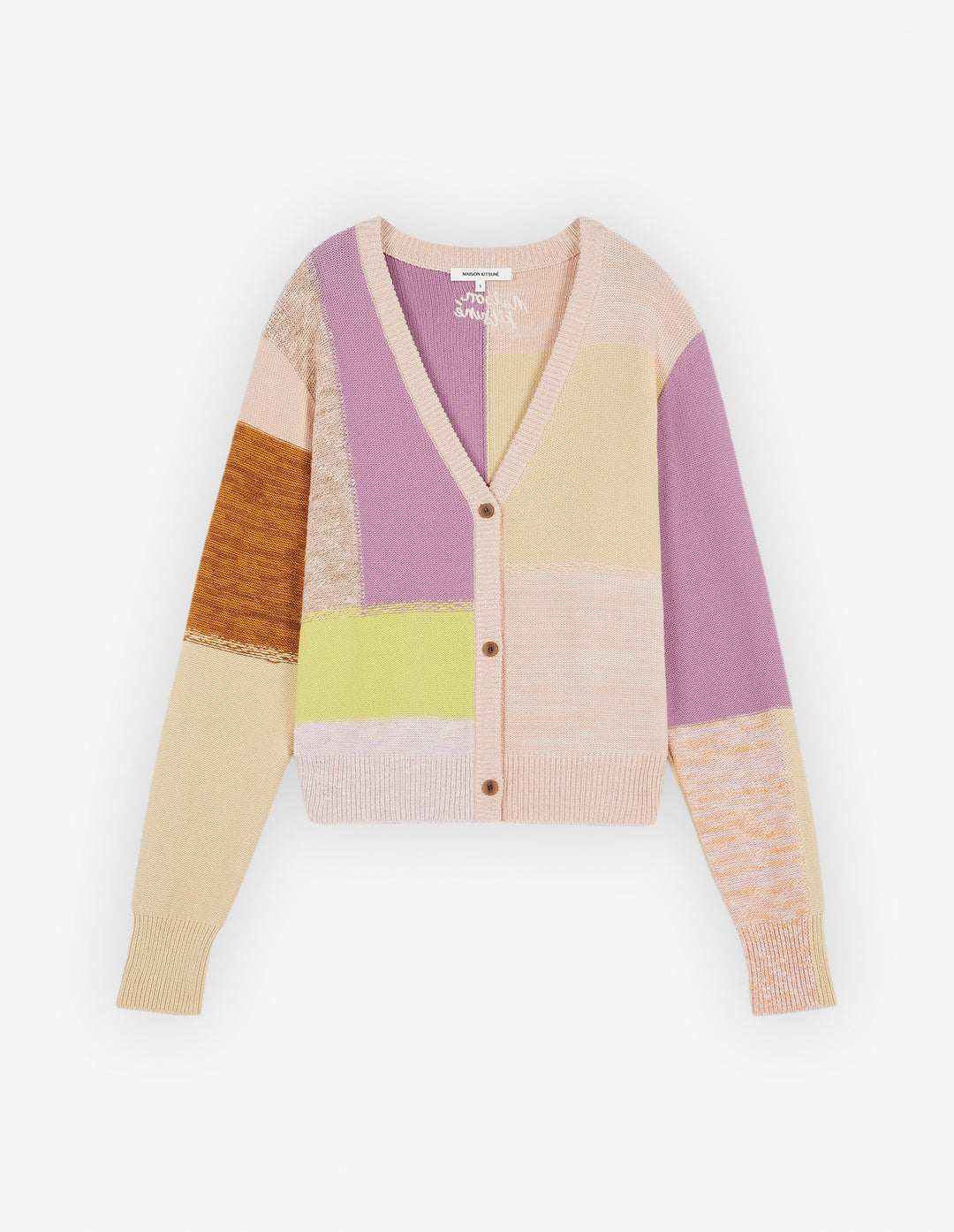 PATCHWORK CROPPED CARDIGAN
