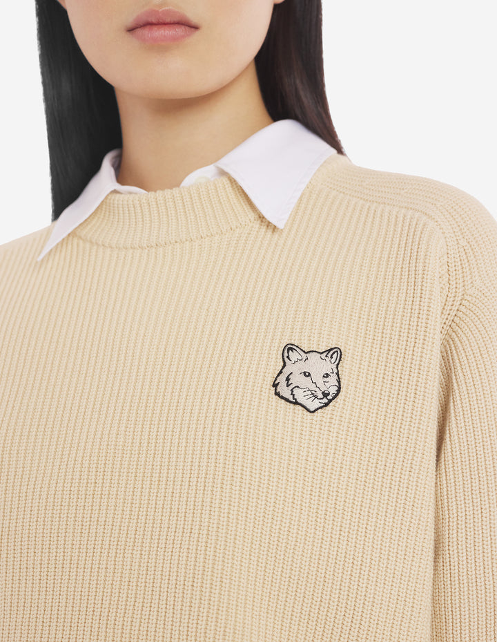 BOLD FOX HEAD PATCH  COMFORT RIBBED JUMPER