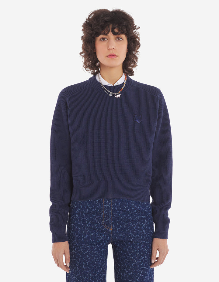 BOLD FOX HEAD PATCH  COMFORT RIBBED JUMPER