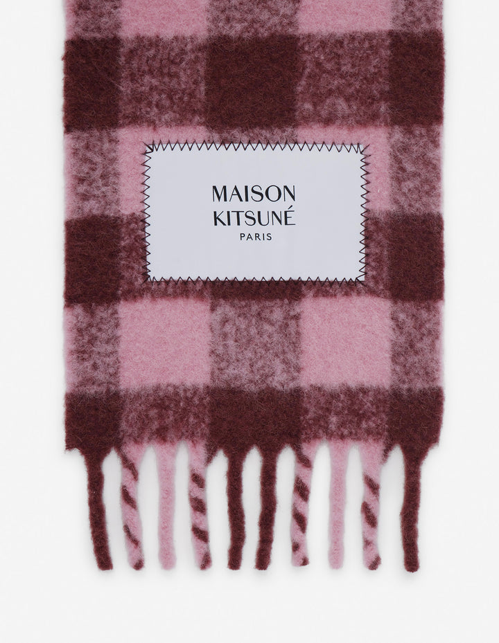 CHECK BRUSHED SCARF