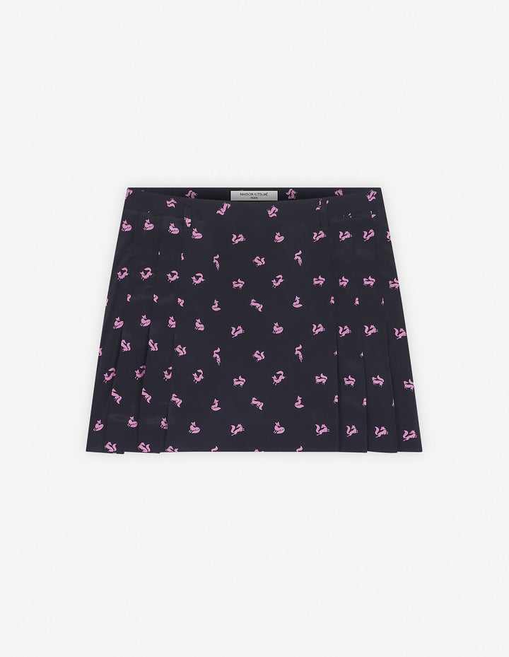 PLEATED MINI SKIRT BLACK