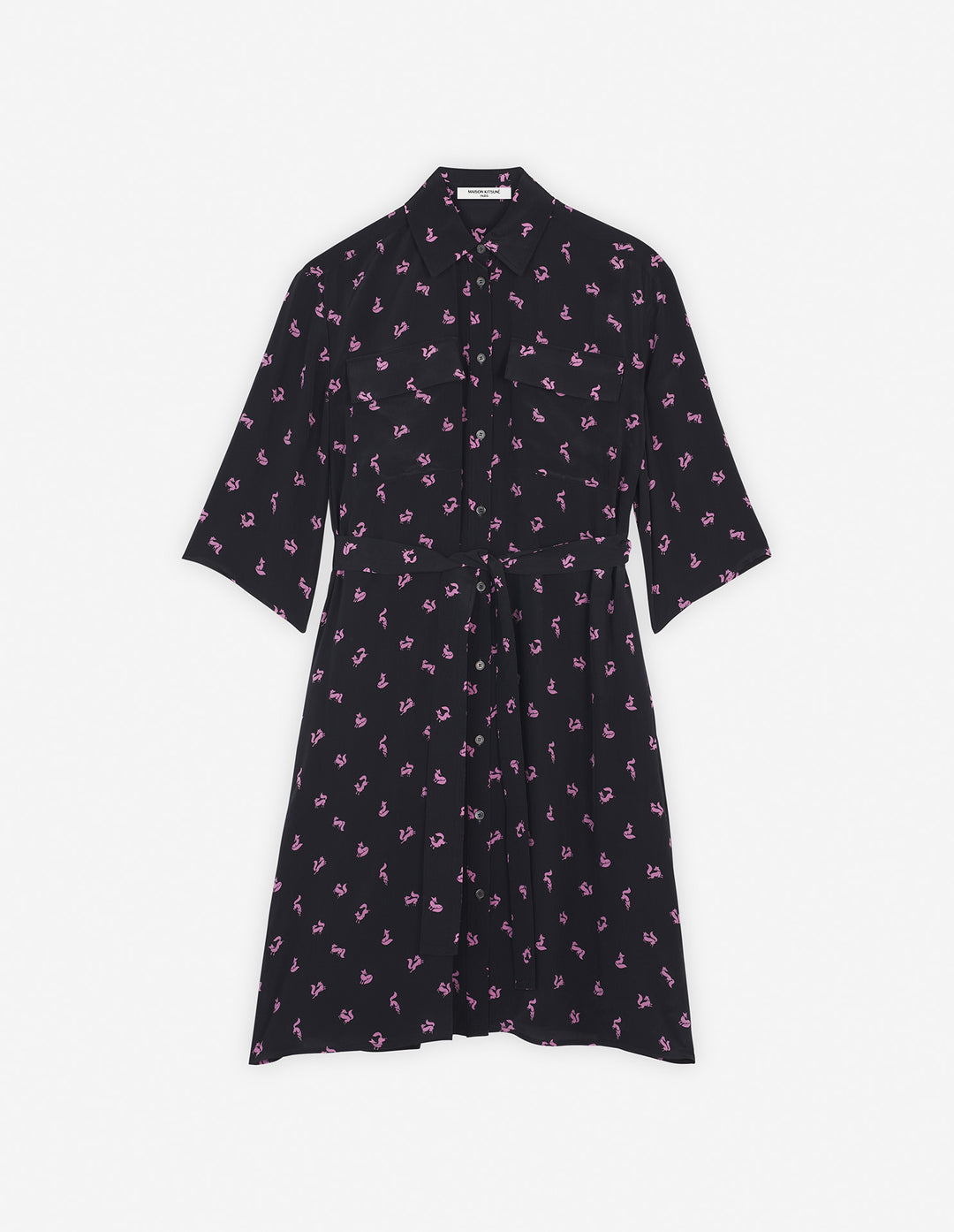 DOUBLE POCKET DRESS BLACK