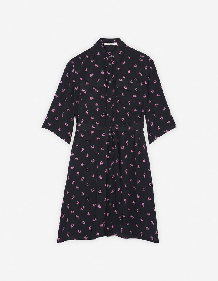 DOUBLE POCKET DRESS BLACK