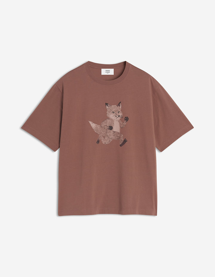 SPEEDY FOX PRINT OVERSIZE TEE-SHIRT