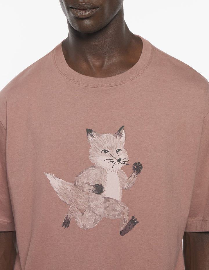 SPEEDY FOX PRINT OVERSIZE TEE-SHIRT