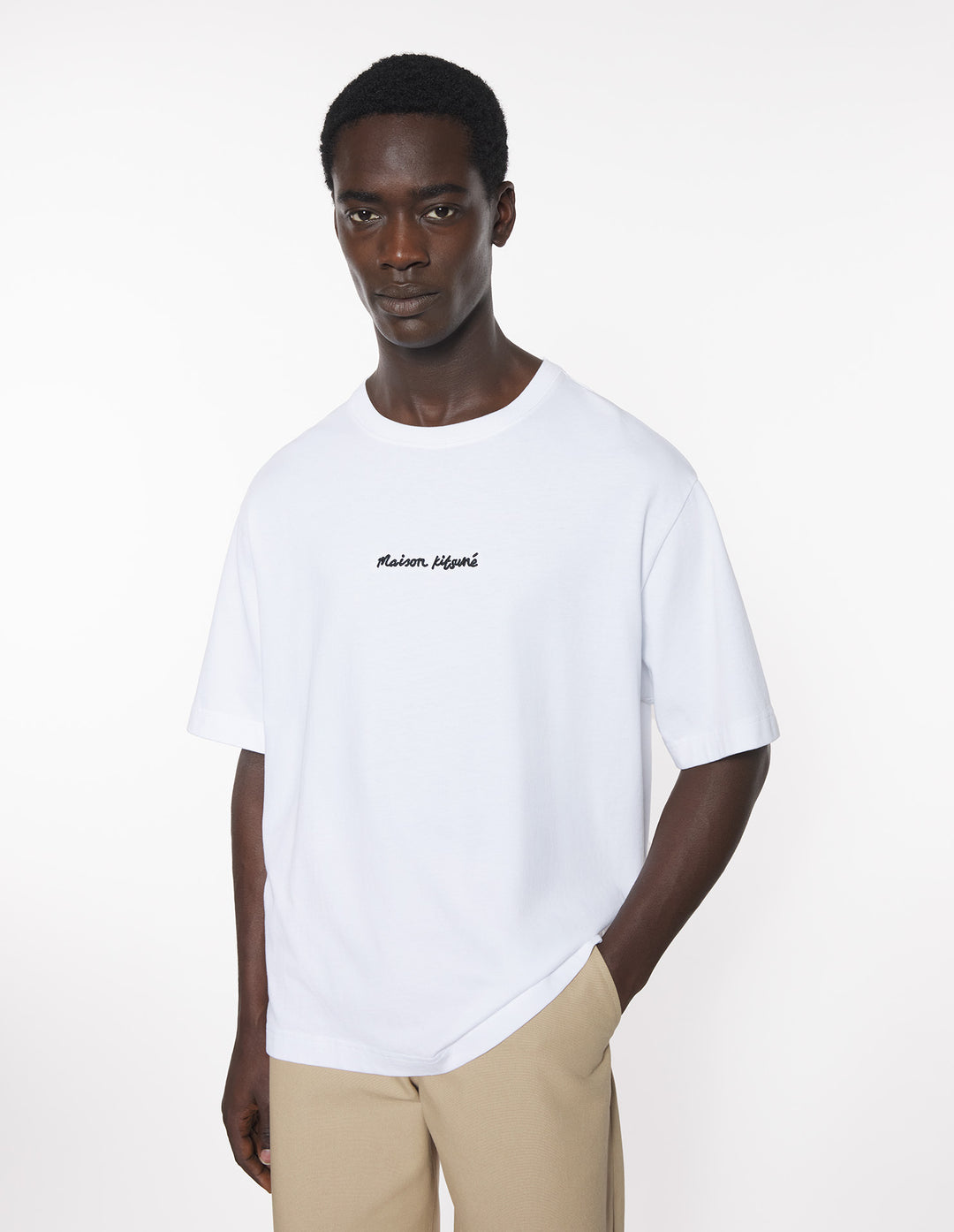 MAISON KITSUNE EMBROIDERY OVERSIZE TEE-SHIRT