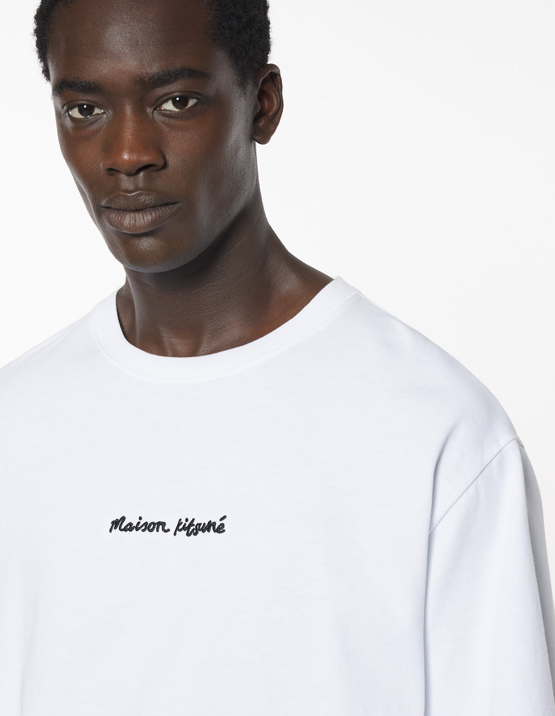 MAISON KITSUNE EMBROIDERY OVERSIZE TEE-SHIRT