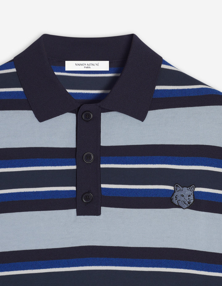 FINE GAUGE STRIPED POLO