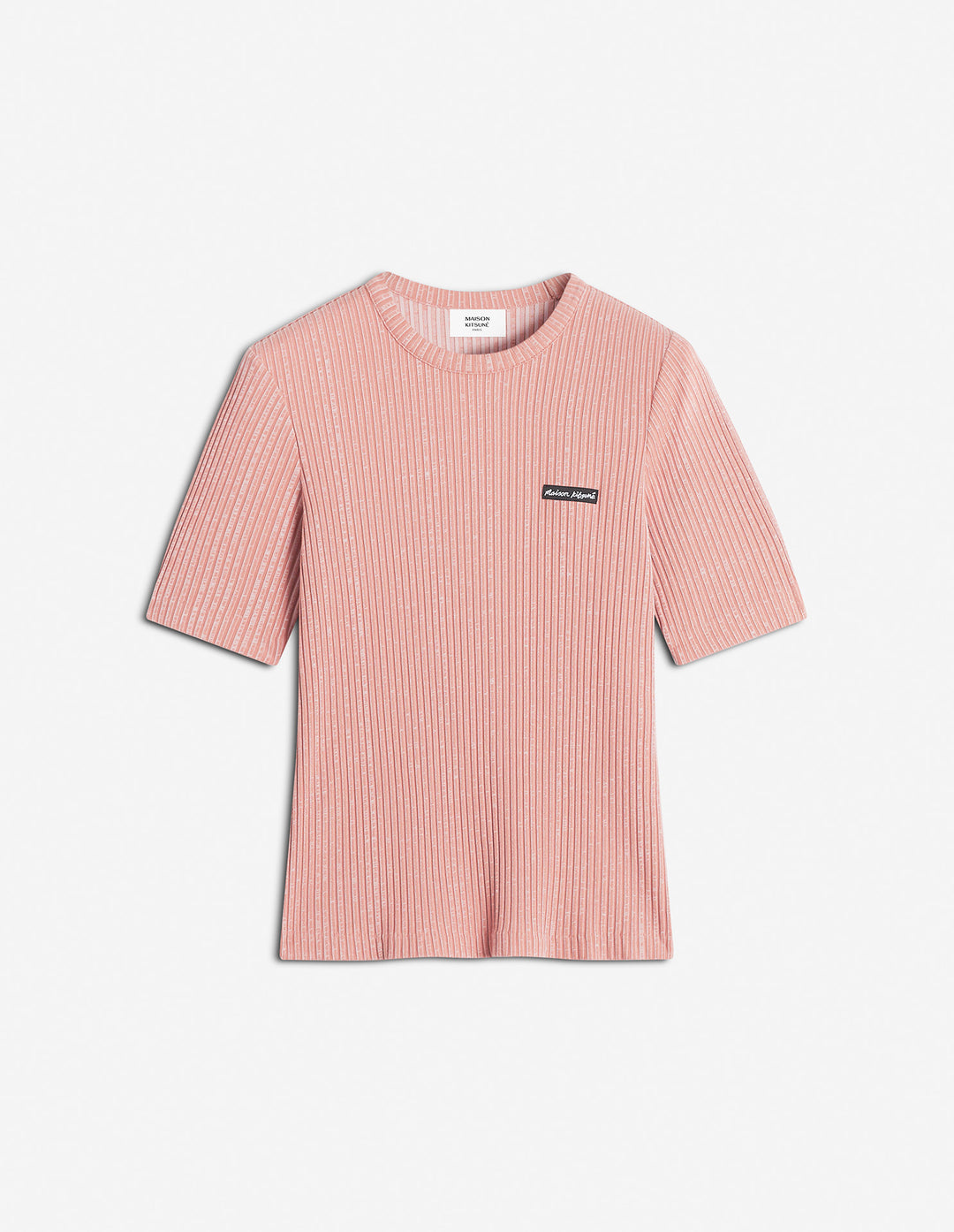 MAISON KITSUNE HANDWRITING LABEL FITTED TEE-SHIRT