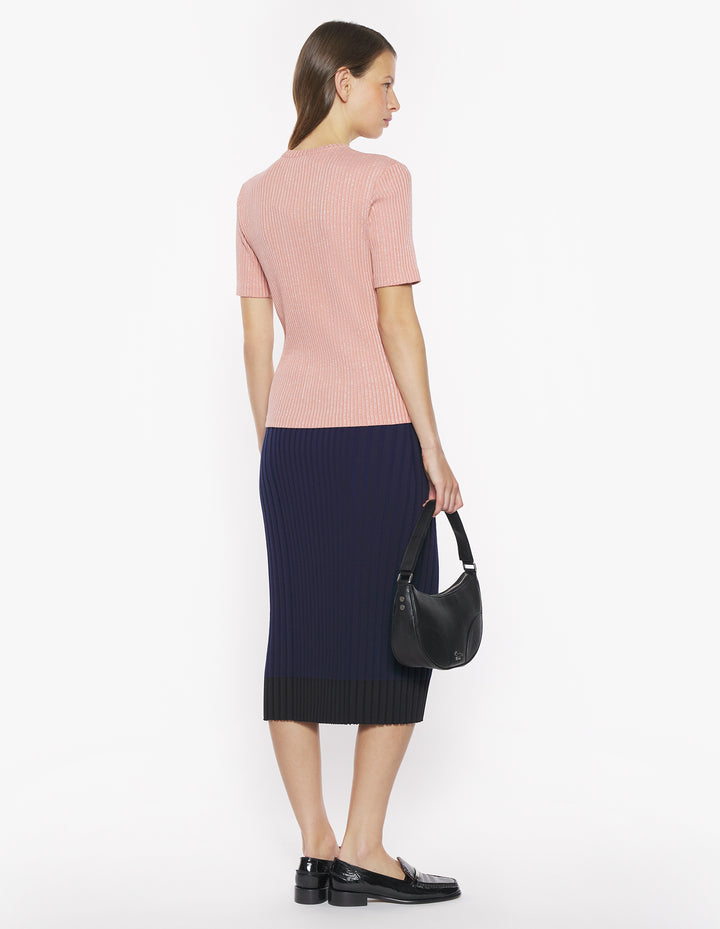 MAISON KITSUNE HANDWRITING LABEL FITTED TEE-SHIRT