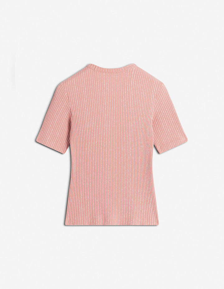 MAISON KITSUNE HANDWRITING LABEL FITTED TEE-SHIRT