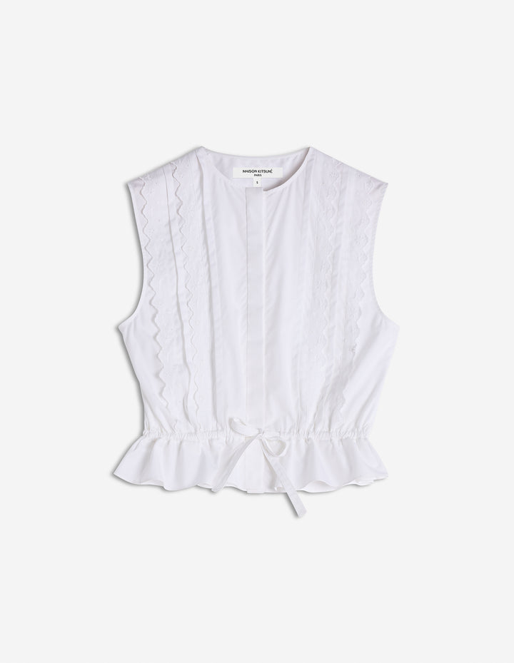 CRAFTED EMBROIDERY SLEEVELESS TOP