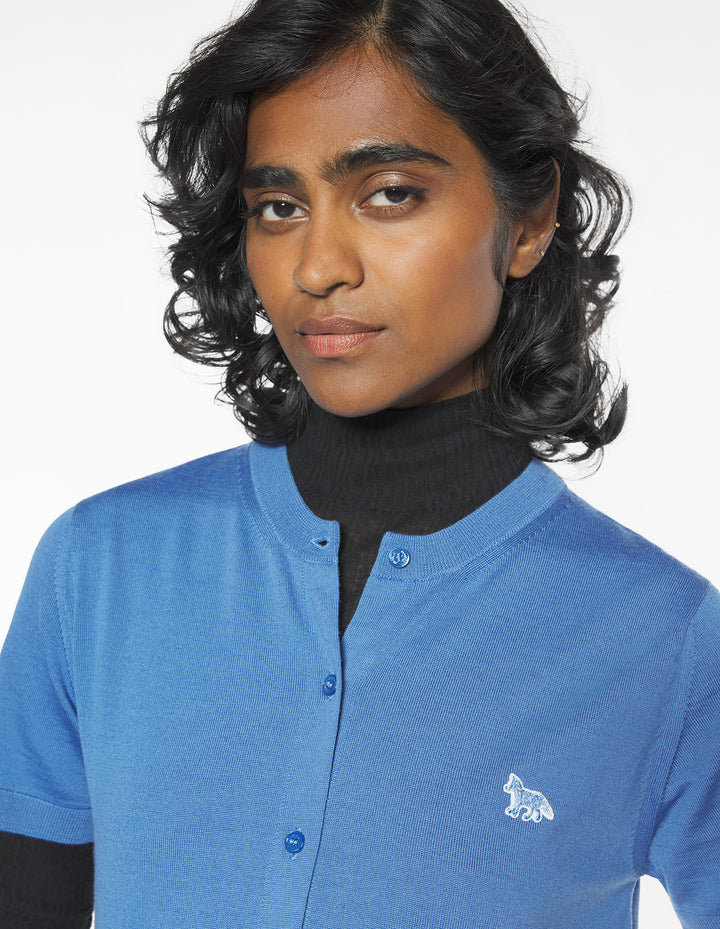 BABY FOX FINE MERINO SHORT SLEEVE CARDIGAN