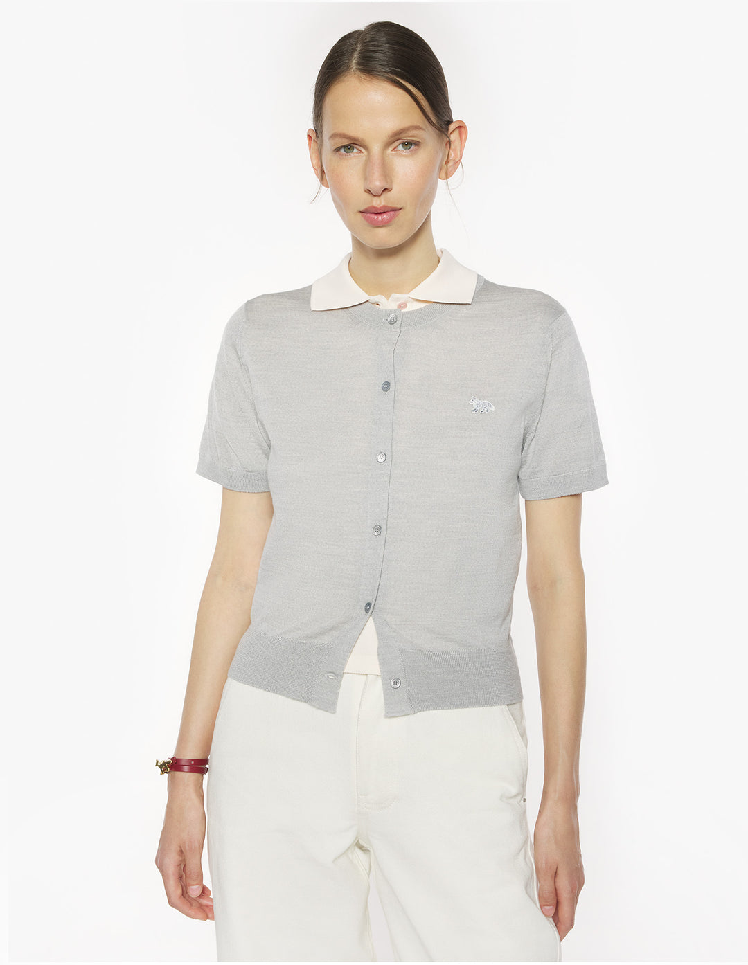 BABY FOX FINE MERINO SHORT SLEEVE CARDIGAN