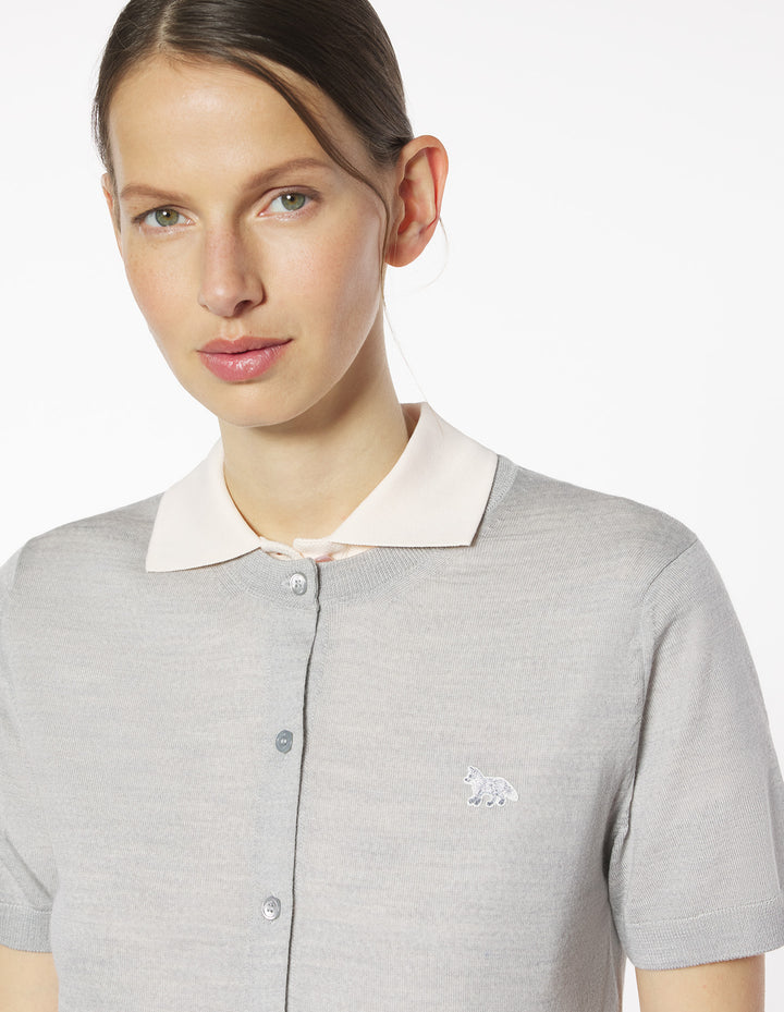 BABY FOX FINE MERINO SHORT SLEEVE CARDIGAN