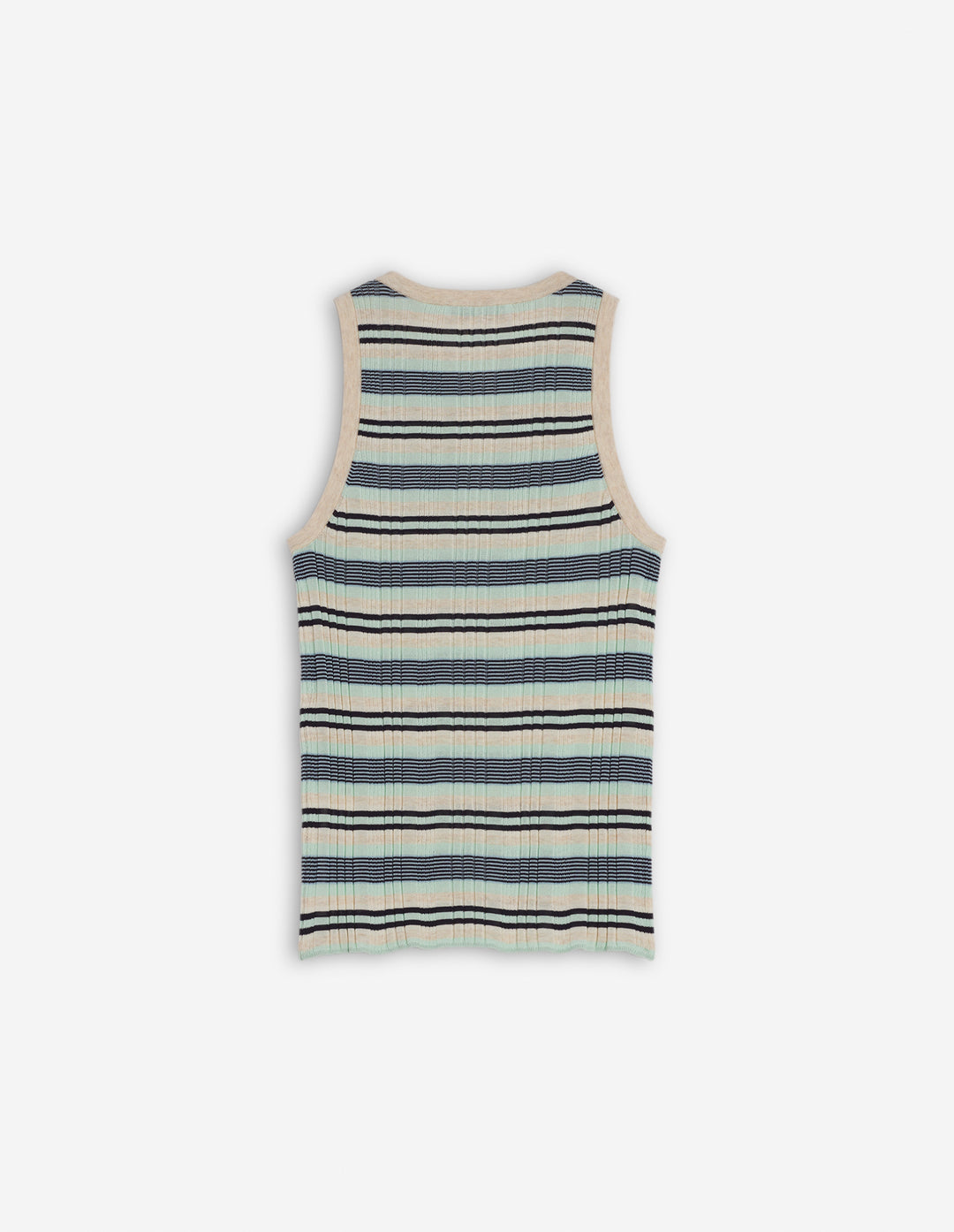 FINE RIB STRIPED TANK TOP