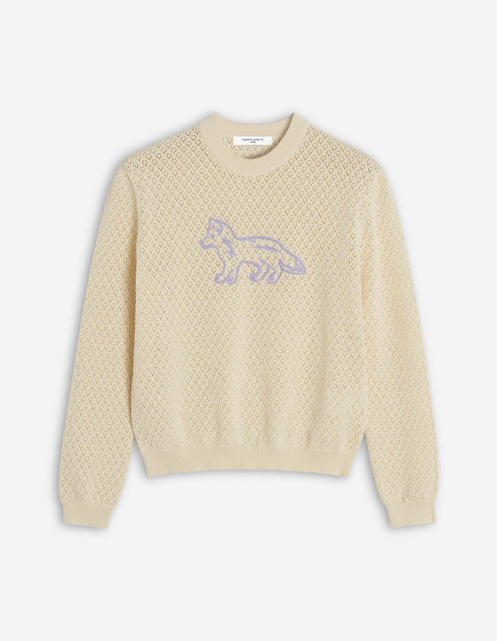 BABY FOX EMBROIDERY LACE JUMPER