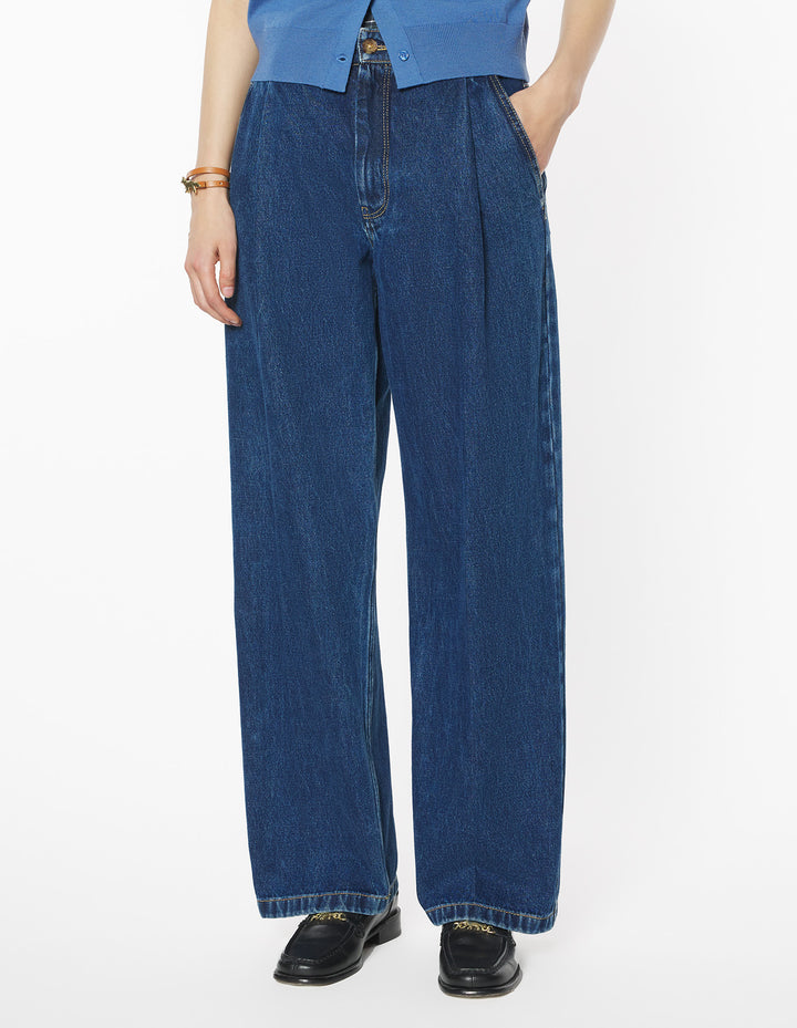 PLEATED JEANS