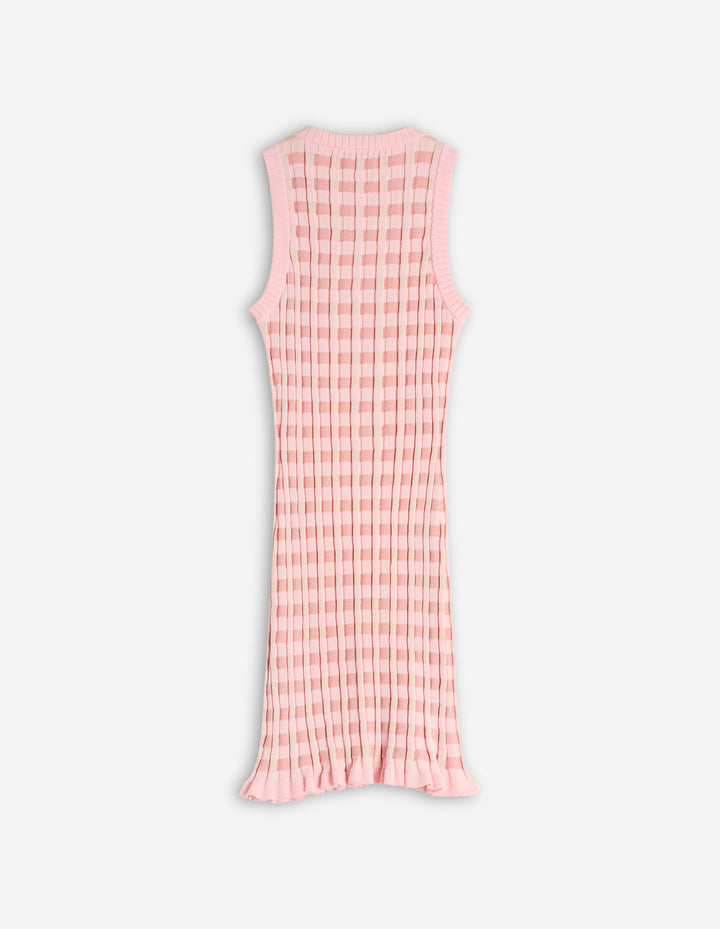 BABY FOX PATCH CHECK SHORT DRESS