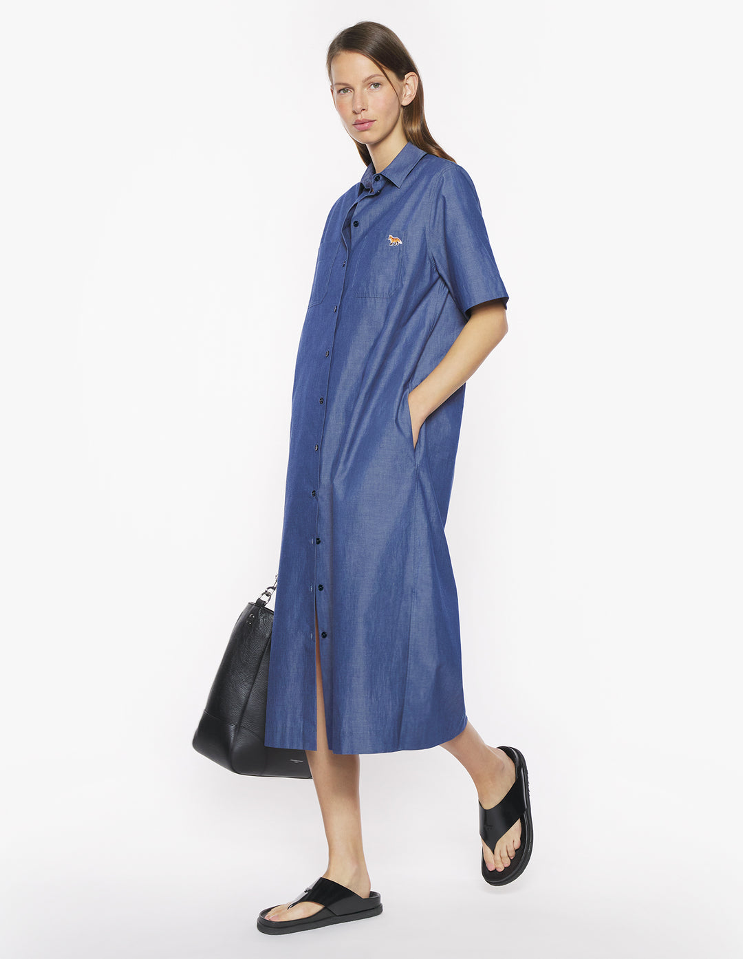 DOUBLE POCKET SHIRT DRESS