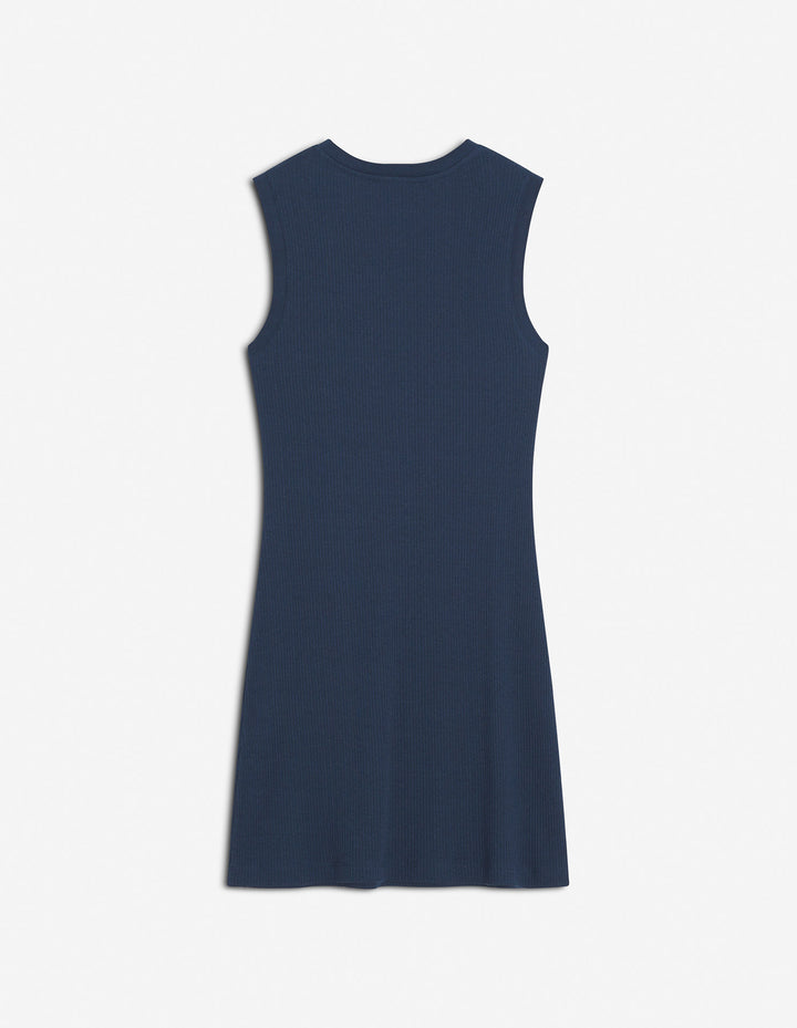 BABY FOX PATCH RIBBED DRESS