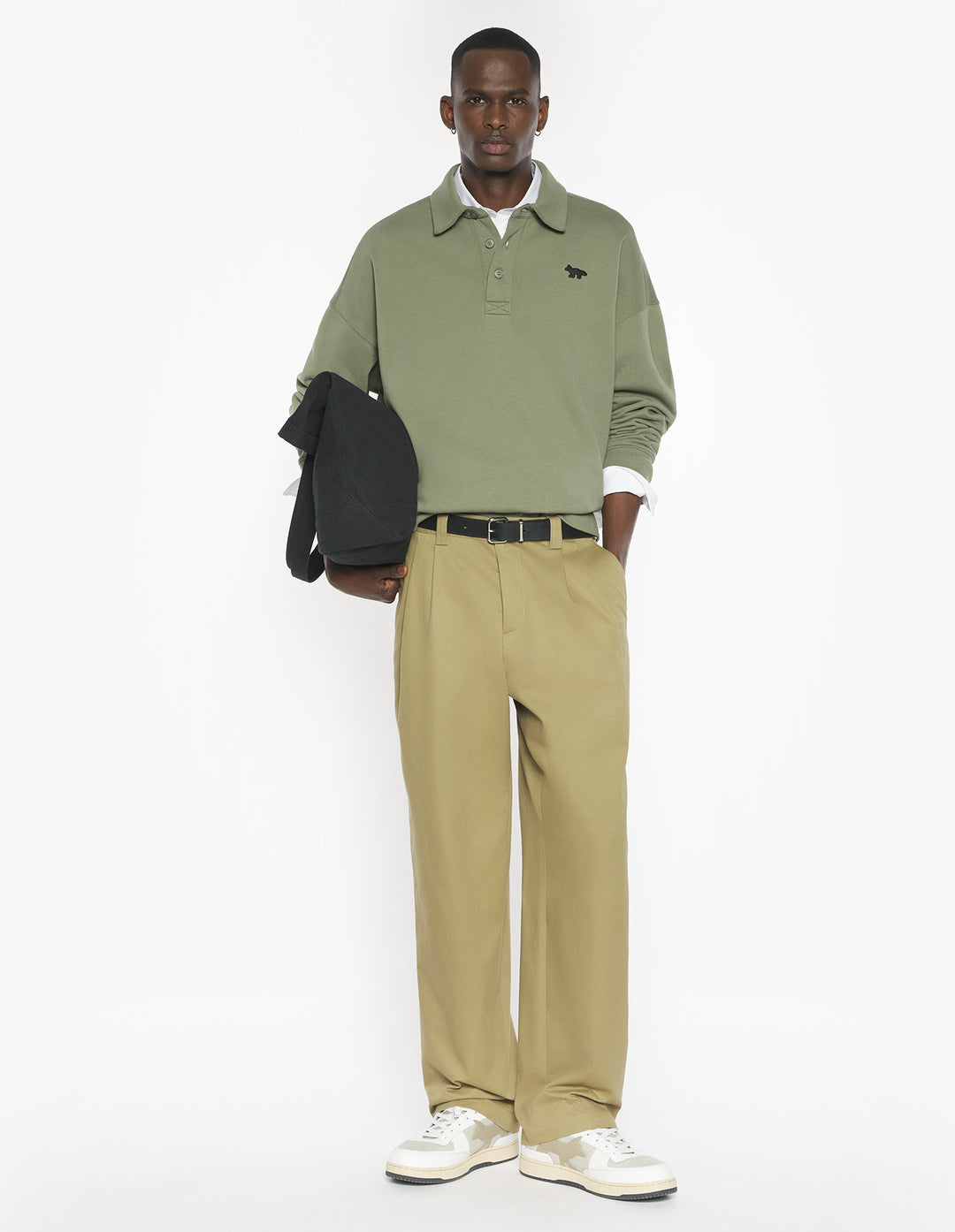 PROFILE FOX OVERSIZE POLO SWEATSHIRT