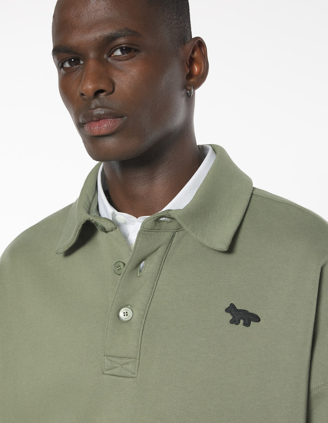 PROFILE FOX OVERSIZE POLO SWEATSHIRT