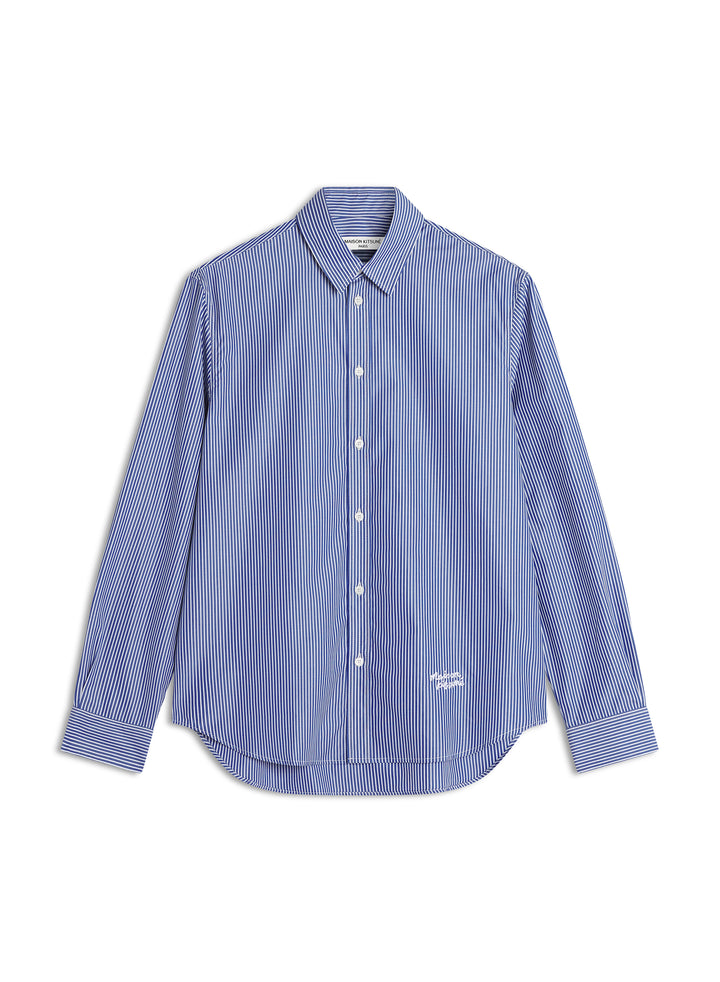 MAISON KITSUNÉ HANDWRITING STRIPED CLASSIC SHIRT