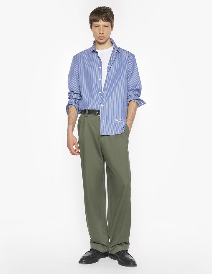 MAISON KITSUNÉ HANDWRITING STRIPED CLASSIC SHIRT