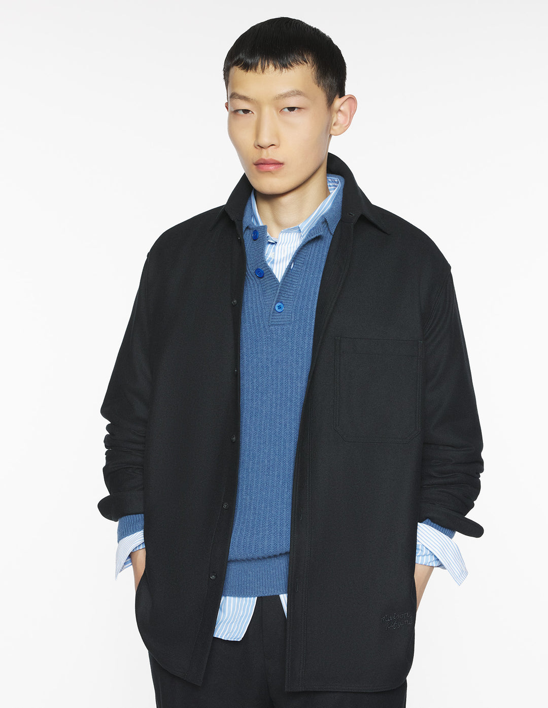 MAISON KITSUNÉ HANDWRITING OVERSIZED SHIRT
