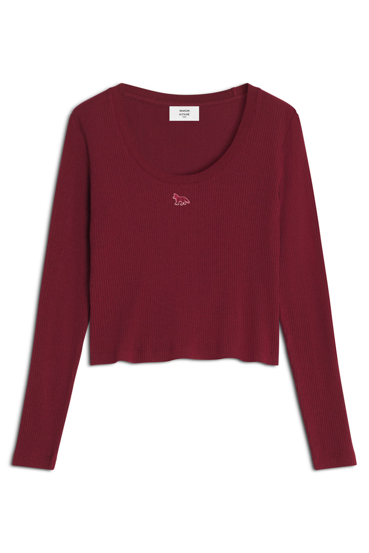 RIBBED BABY FOX LONG SLEEVE TEE-SHIRT