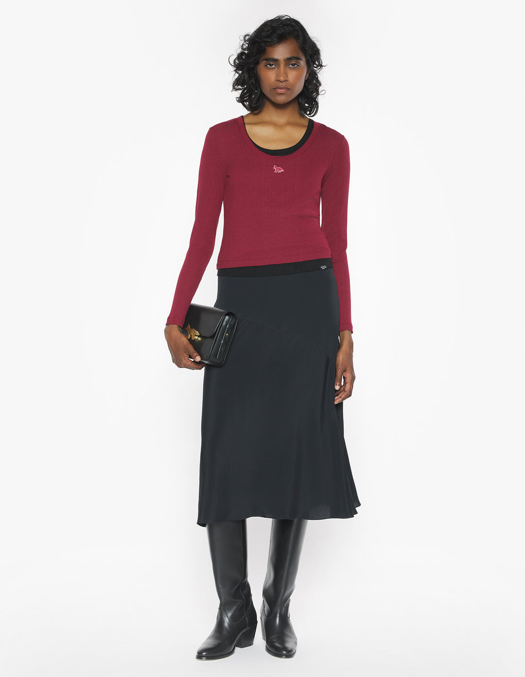 RIBBED BABY FOX LONG SLEEVE TEE-SHIRT