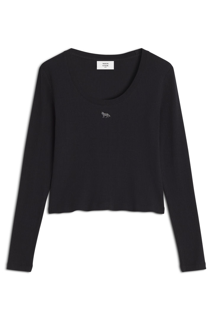 RIBBED BABY FOX LONG SLEEVE TEE-SHIRT