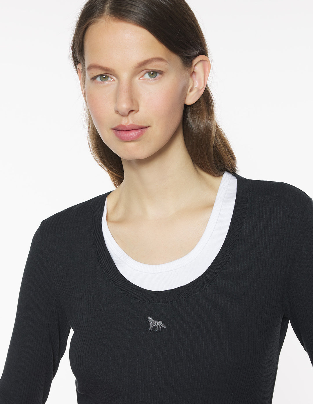 RIBBED BABY FOX LONG SLEEVE TEE-SHIRT