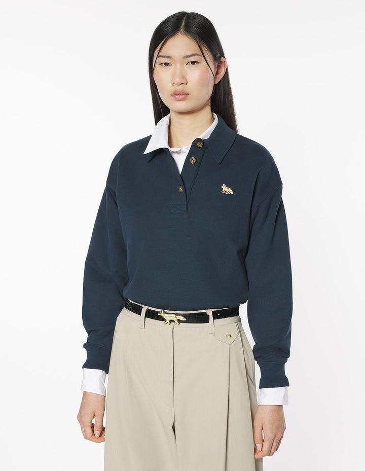 BABY FOX CROPPED POLO SWEATSHIRT