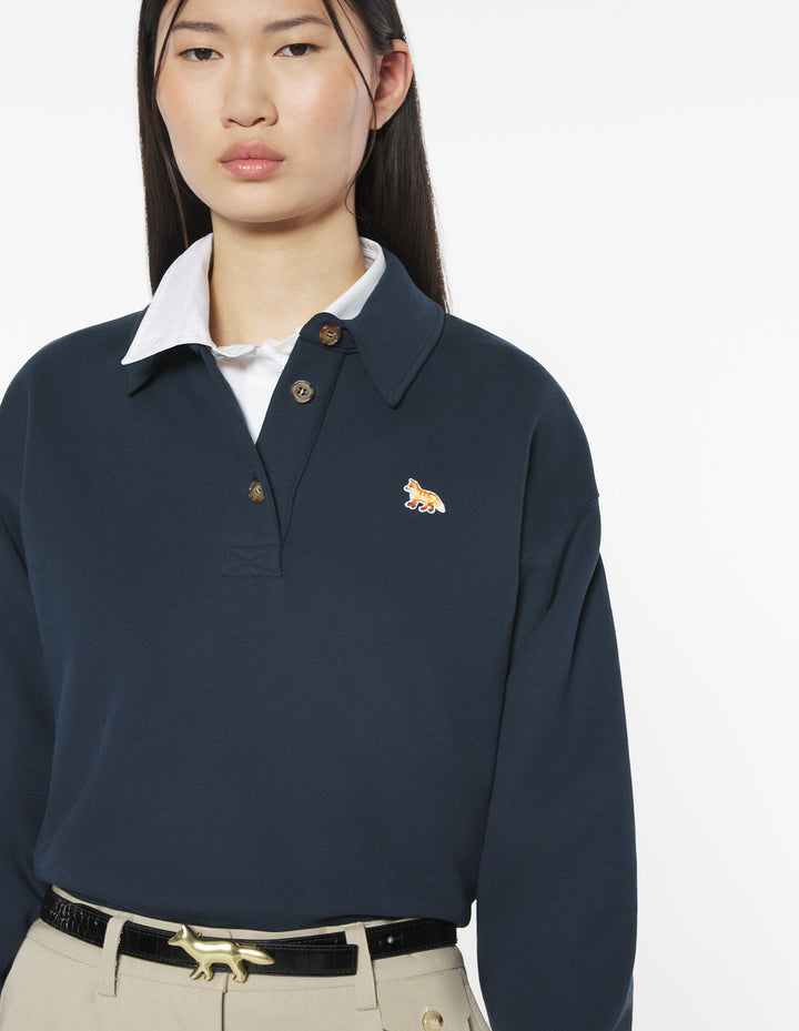 BABY FOX CROPPED POLO SWEATSHIRT