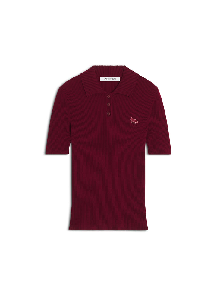 BABY FOX FINE RIB WOOL POLO