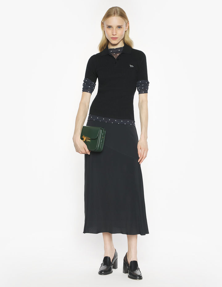 BABY FOX FINE RIB WOOL POLO