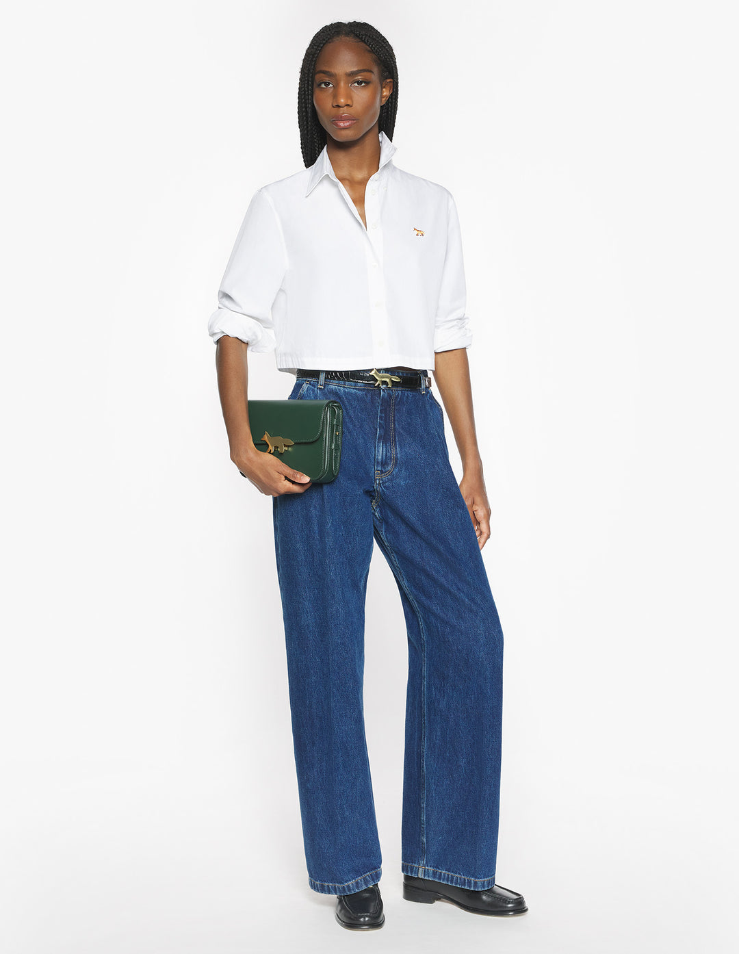 BABY FOX CROPPED SHIRT