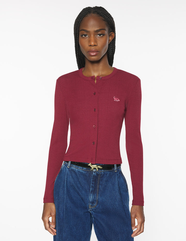 RIBBED BABY FOX CARDIGAN