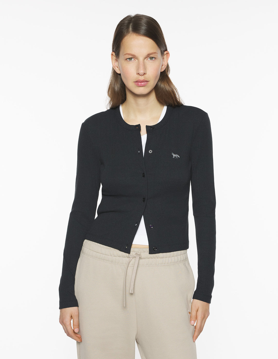 RIBBED BABY FOX CARDIGAN