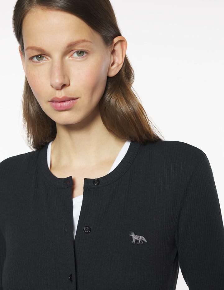 RIBBED BABY FOX CARDIGAN