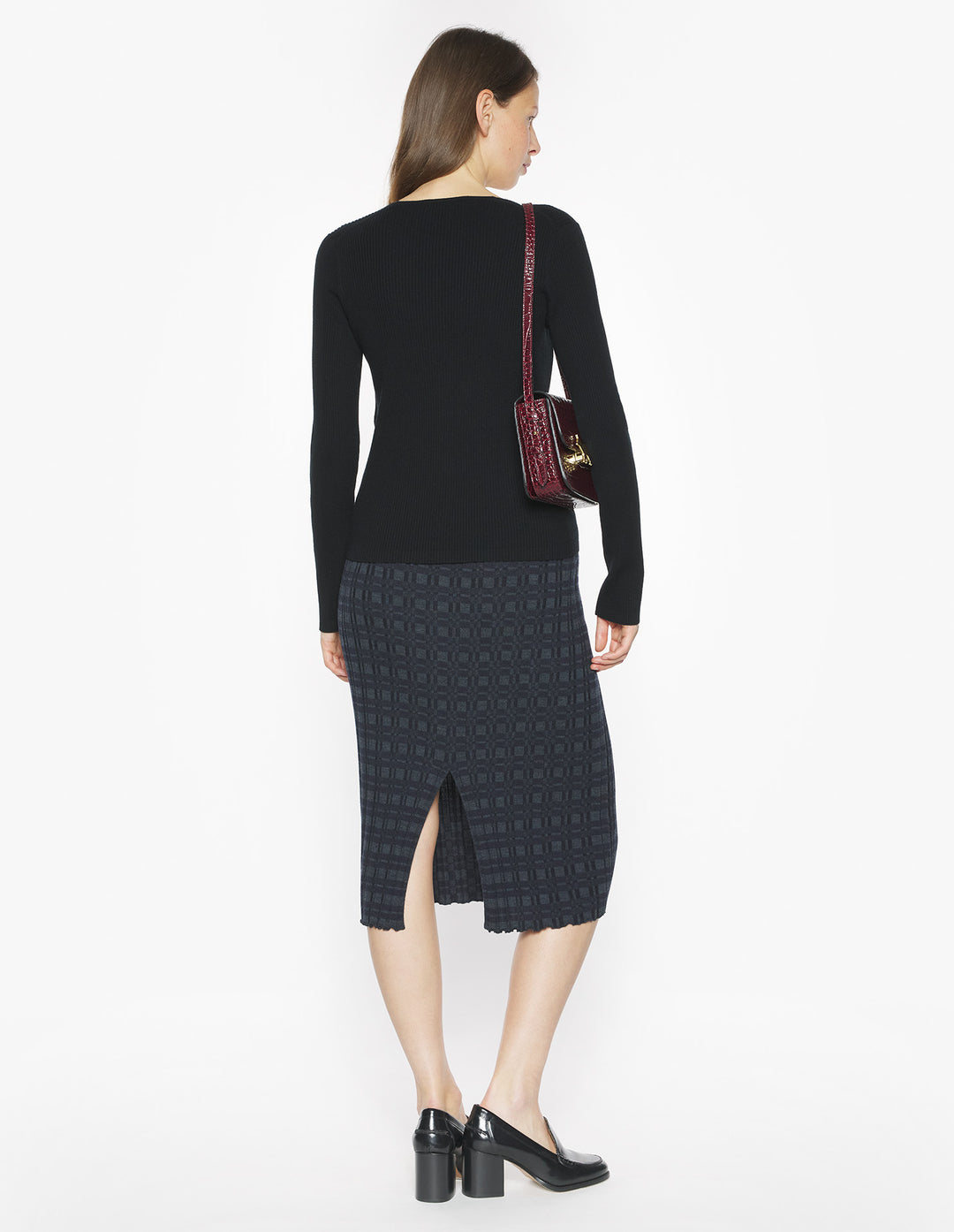 BABY FOX FINE RIB WOOL CARDIGAN